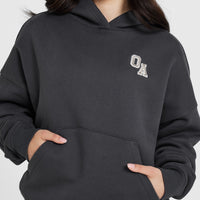 All Day Varsity Oversized Hoodie | Coal