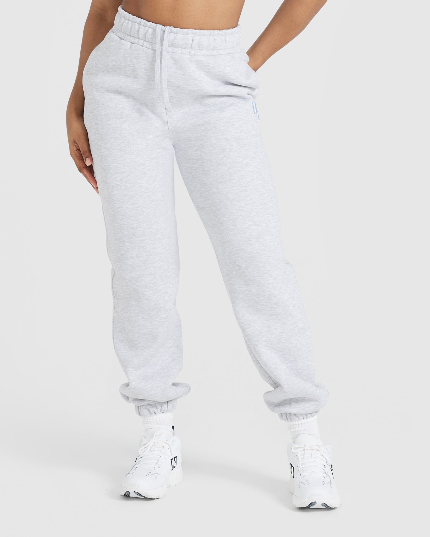 All Day Varsity Oversized Joggers | Light Grey Marl
