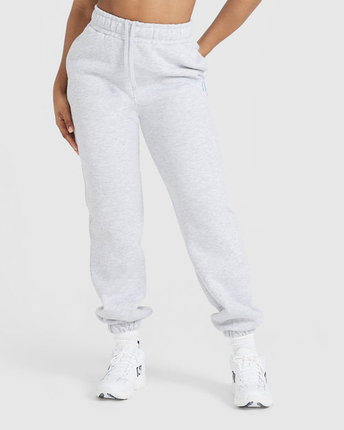 Oner Modal All Day Varsity Oversized Joggers | Light Grey Marl