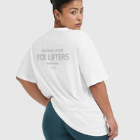 Classic Lifters Graphic Oversized Lightweight T-Shirt | White
