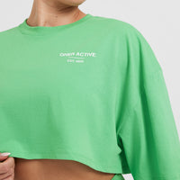 Classic Lifters Graphic Relaxed Crop Lightweight T-Shirt | Jade