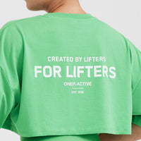Classic Lifters Graphic Relaxed Crop Lightweight T-Shirt | Jade