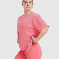 Classic Oversized Lightweight T-Shirt | Washed Amplify Pink