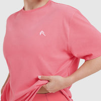 Classic Oversized Lightweight T-Shirt | Washed Amplify Pink