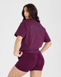 Classic Mirror Graphic Oversized T-Shirt | Washed Ripe Fig