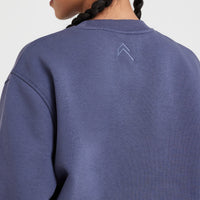 Classic Lounge Oversized Crew Neck | Slate Blue