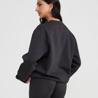 Classic Lounge Oversized Crew Neck | Coal