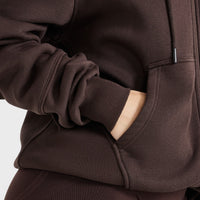 Classic Lounge Oversized Zip Through Hoodie | 70% Cocoa