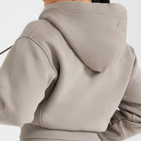 Classic Lounge Cropped Zip Through Hoodie | Minky