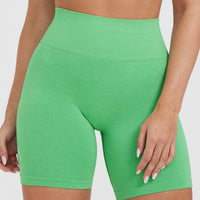 Effortless Seamless Shorts with White Logo | Jade