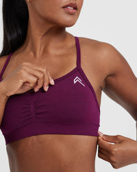 Effortless Strappy Bralette with White Logo | Ripe Fig