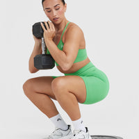 Effortless Strappy Bralette with White Logo | Jade