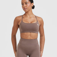 Everyday Cross Over Bralette | Cool Brown