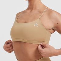 Everyday Cross Over Bralette | Dune Brown