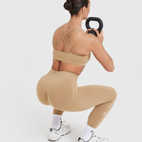 Everyday Cross Over Bralette | Dune Brown