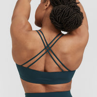 Everyday Cross Over Bralette | Oil Blue