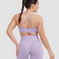 Everyday Cross Over Bralette | Wisteria Purple