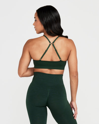 Effortless Micro Bralette with White Logo | Evergreen