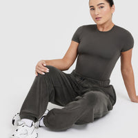 Fleece Oversized Jogger | Deep Taupe