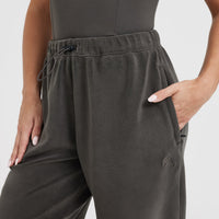 Fleece Oversized Jogger | Deep Taupe