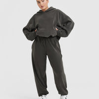 Fleece Oversized Jogger | Deep Taupe