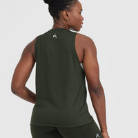 Go To Muscle Vest | Khaki Green
