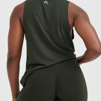 Go To Muscle Vest | Khaki Green