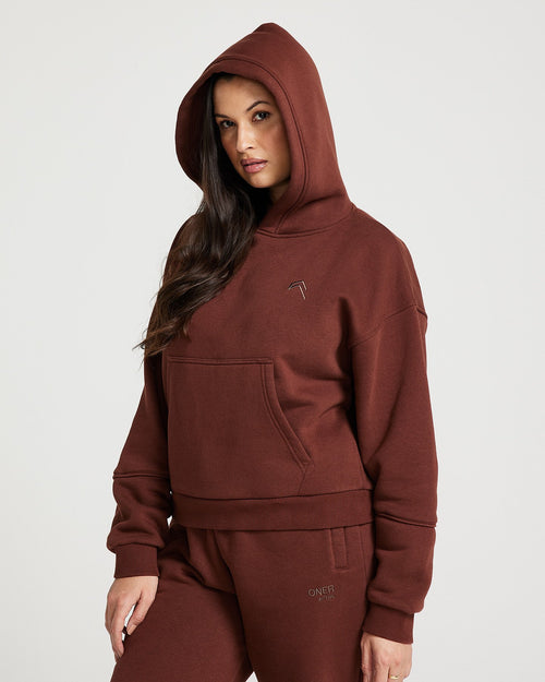 Oner Modal Classic Lounge Hoodie | Deep Cocoa