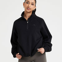 Classic Lounge 1/2 Zip Sweatshirt | Black