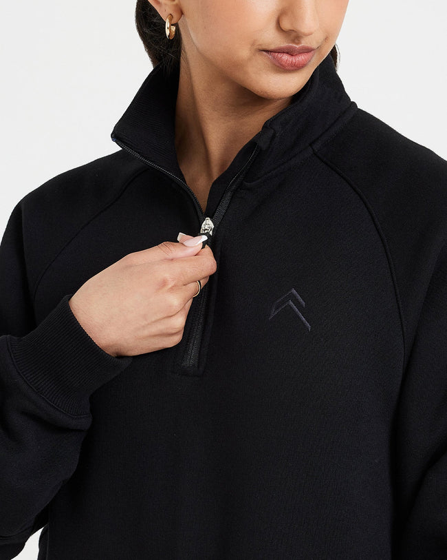 Classic Lounge 1/2 Zip Sweatshirt | Black