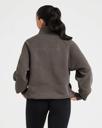 Classic Lounge 1/2 Zip Sweatshirt | Deep Taupe
