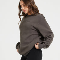 Classic Lounge Oversized Crew Neck | Deep Taupe
