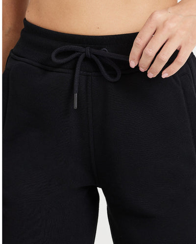 Classic Lounge Straight Leg Joggers | Black