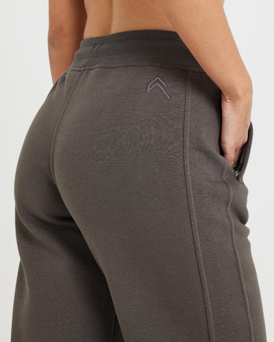 Classic Lounge Straight Leg Joggers | Deep Taupe