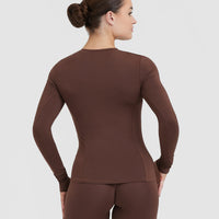 Mellow™ Soft Long Sleeve Top | Espresso