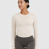 Mellow™ Soft Mid Long Sleeve Top | Sand