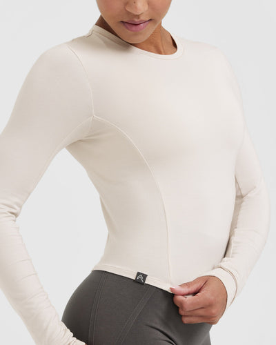 Mellow™ Soft Mid Long Sleeve Top | Sand