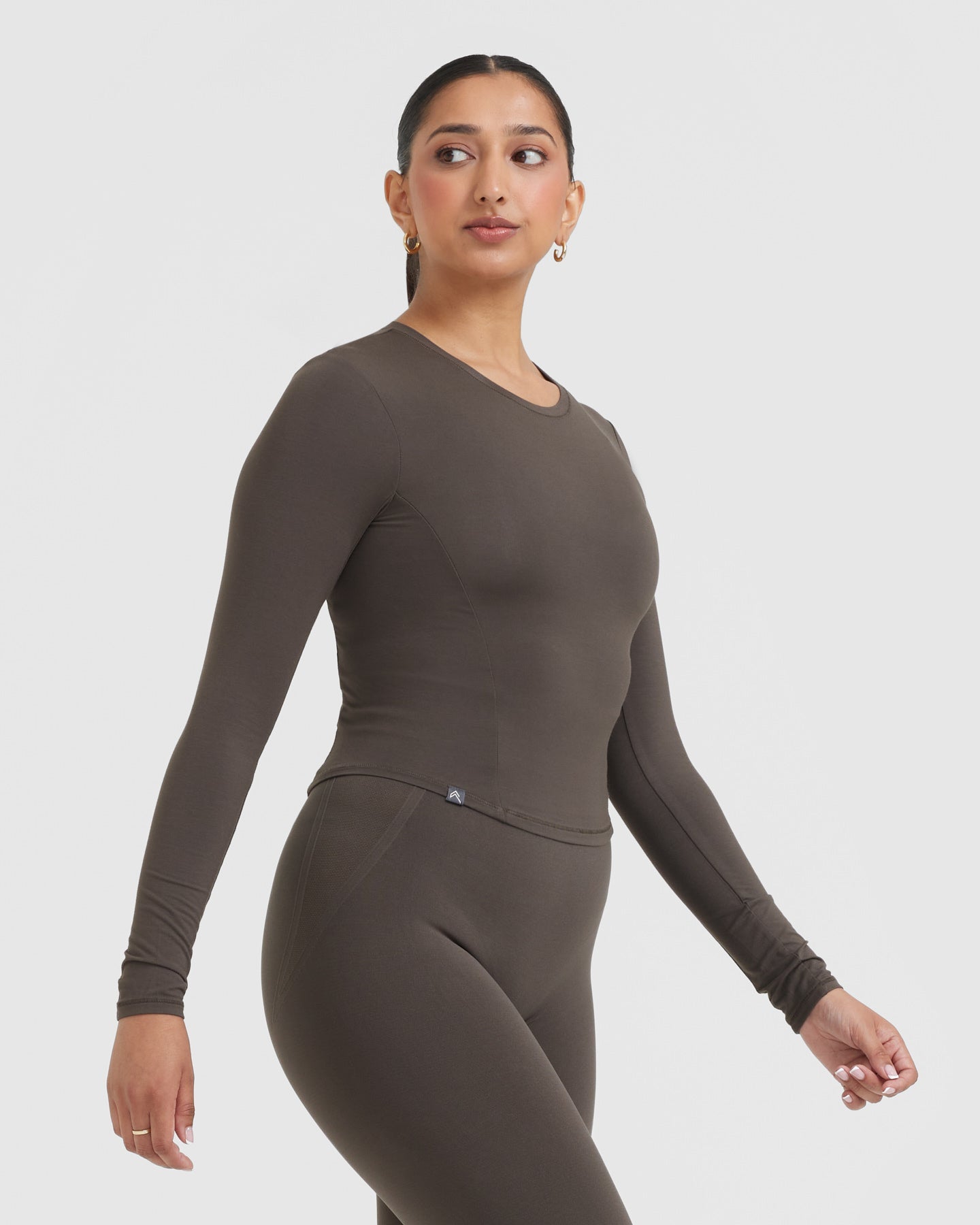 Mellow™ Soft Mid Long Sleeve Top | Deep Taupe