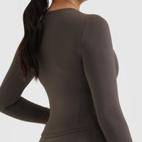 Mellow™ Soft Mid Long Sleeve Top | Deep Taupe
