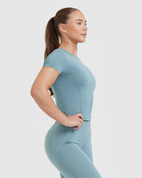 Mellow™ Soft Mid Short Sleeve T-Shirt | Steel Blue