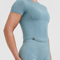 Mellow™ Soft Mid Short Sleeve T-Shirt | Steel Blue