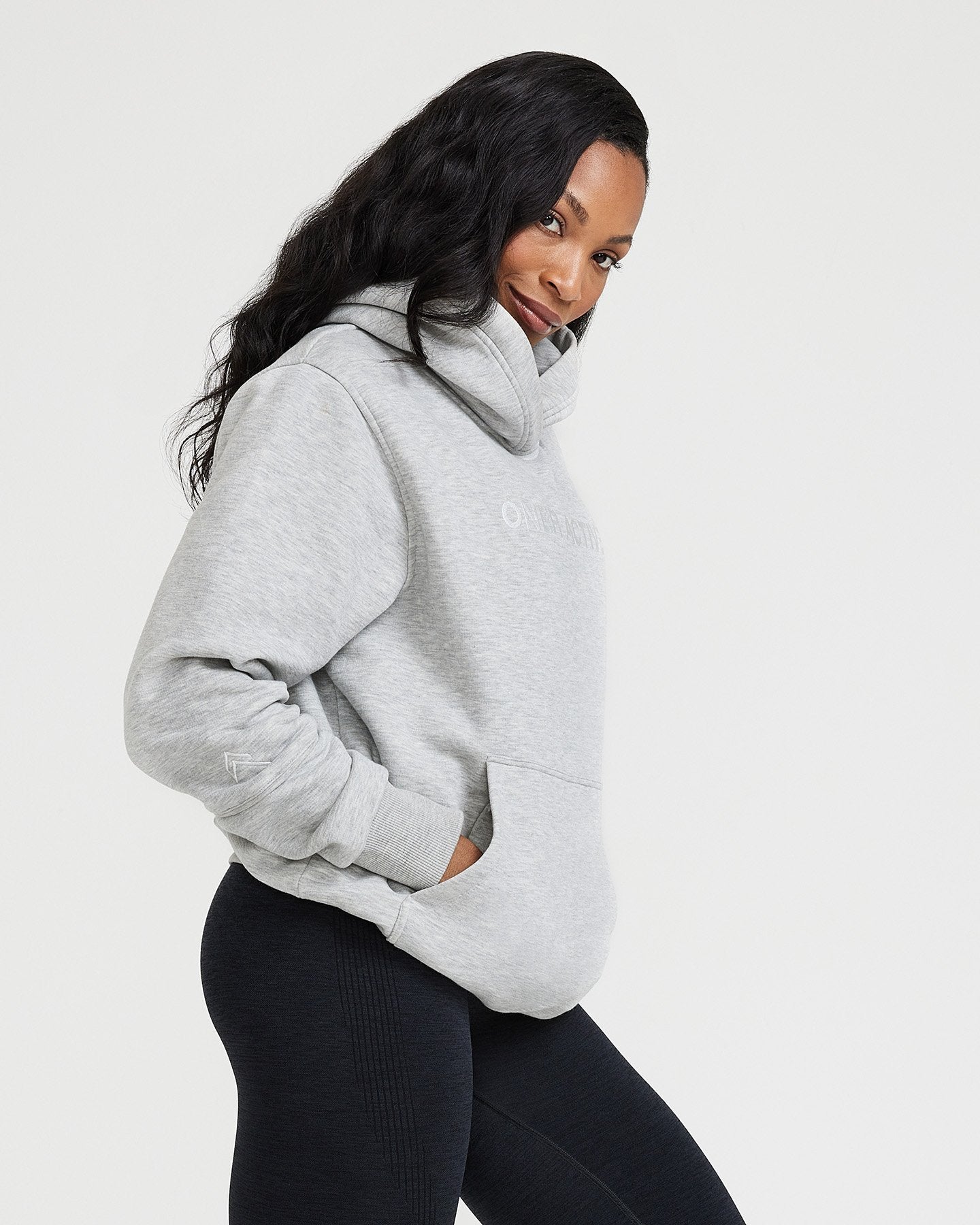 Classic Lounge Oversized Hoodie | Silver Marl