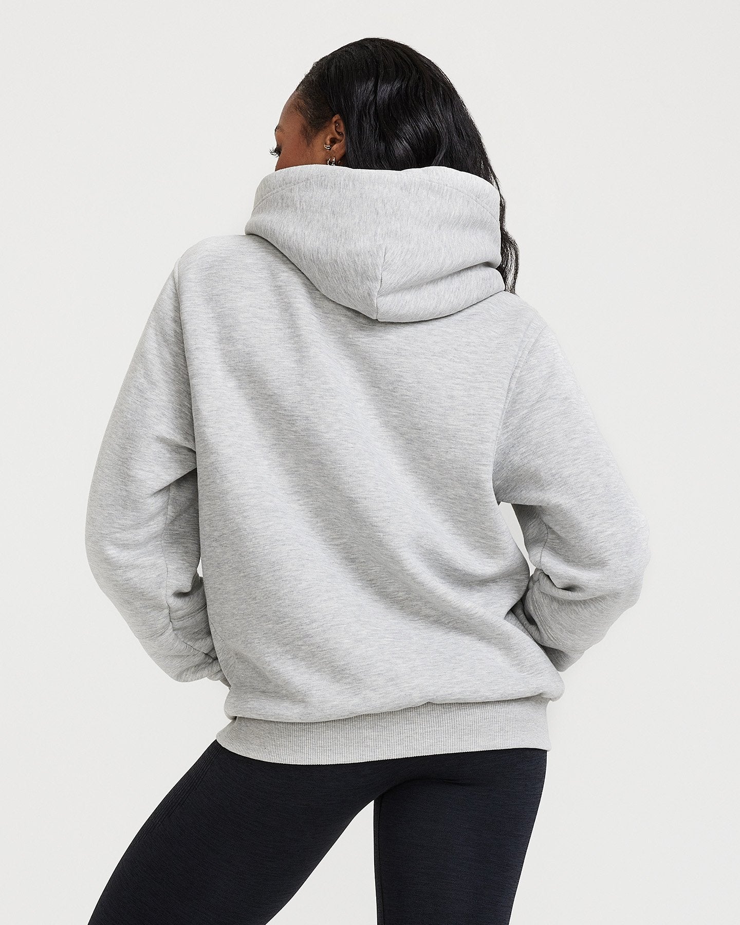 Classic Lounge Oversized Hoodie | Silver Marl