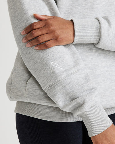 Classic Lounge Oversized Hoodie | Silver Marl