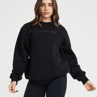 Classic Lounge Oversized Crew Neck | Black