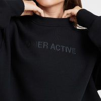 Classic Lounge Oversized Crew Neck | Black