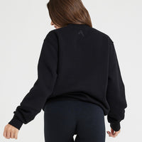 Classic Lounge Oversized Crew Neck | Black