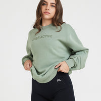 Classic Lounge Oversized Crew Neck | Sage
