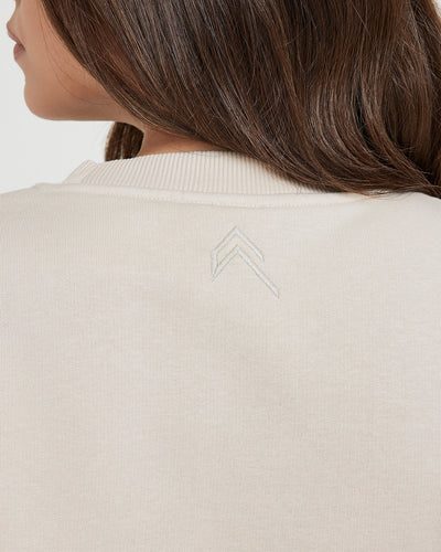 Classic Lounge Oversized Crew Neck | Sand