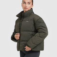 Puffer Jacket | Khaki